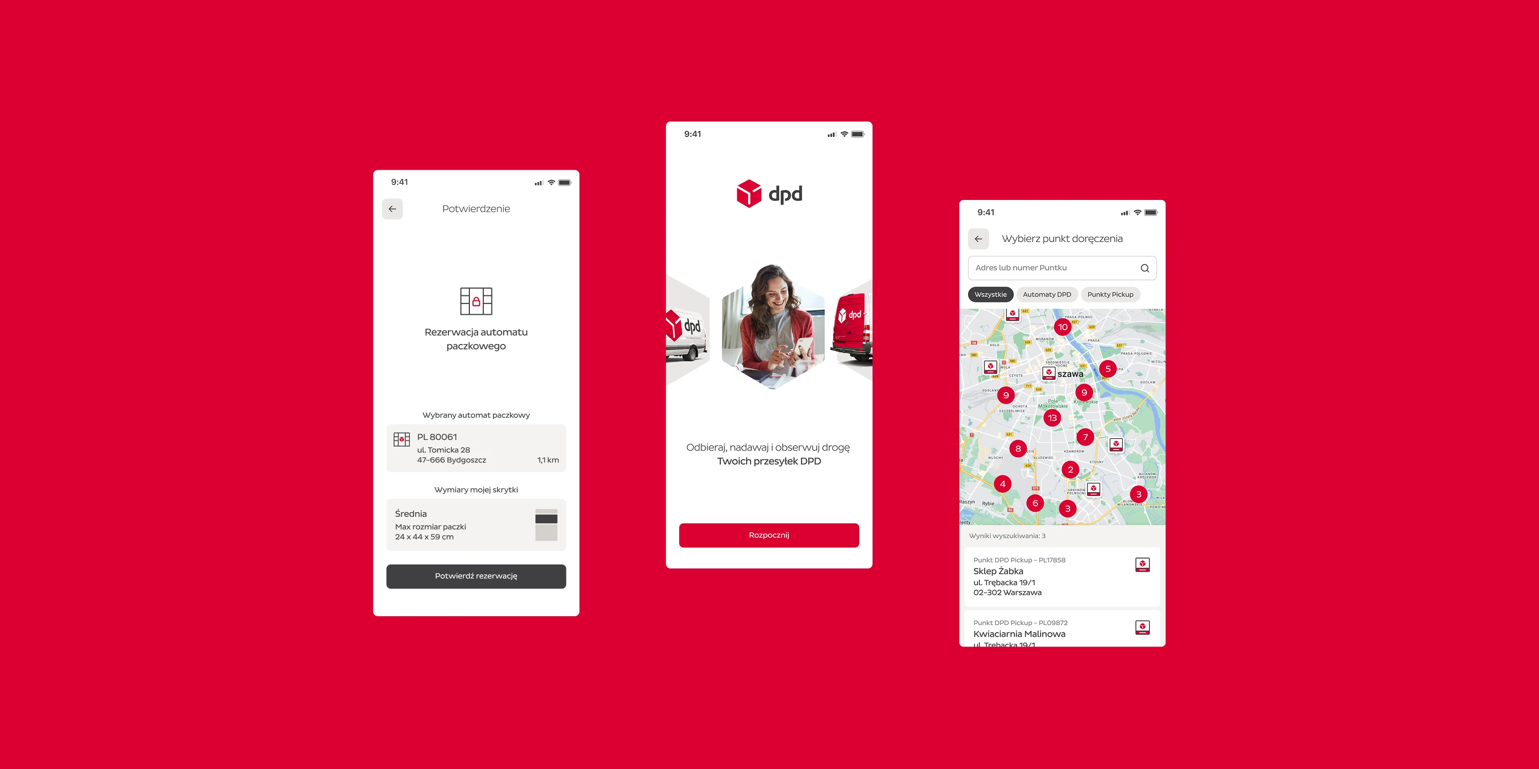 Aplikacja mobilna DPD zaprojektowana przez BB8 Studio
